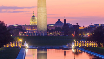 Washington Monument and the US Captitol Building at Dawn. SMR Group is Recruiting for a Head of Protection Services.